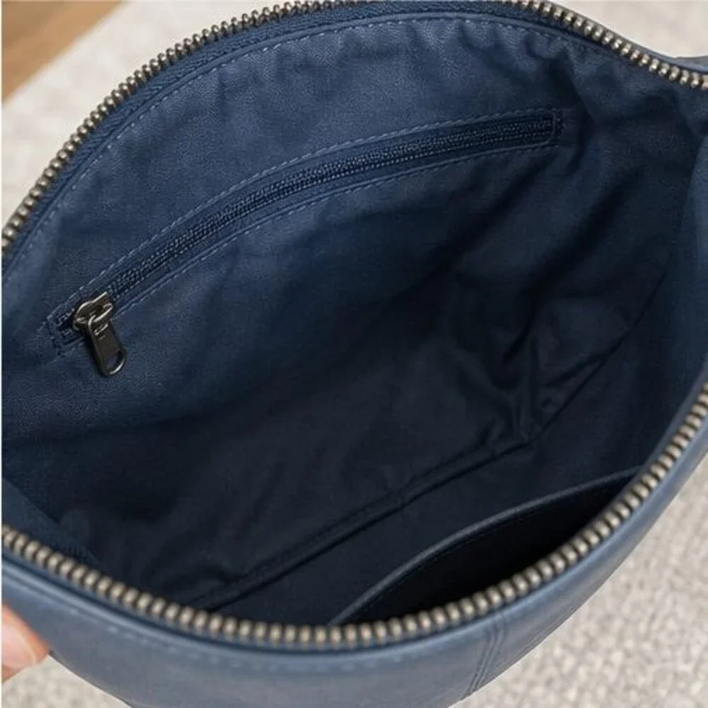 Ivory Pebbled Crossbody Bag